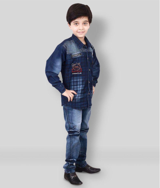 Arshia Fashions Boys Shirt and Denim Set Party wear - None