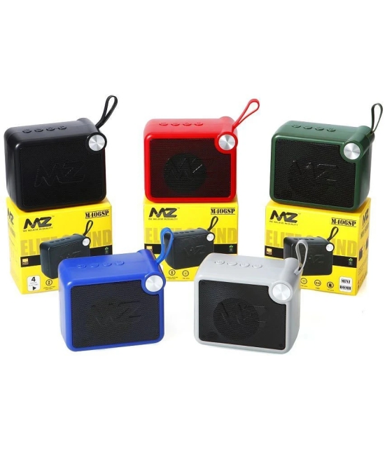 MZ M406SP 5 W Bluetooth Speaker Bluetooth V 5.0 with SD card Slot Playback Time 6 hrs Black - Black