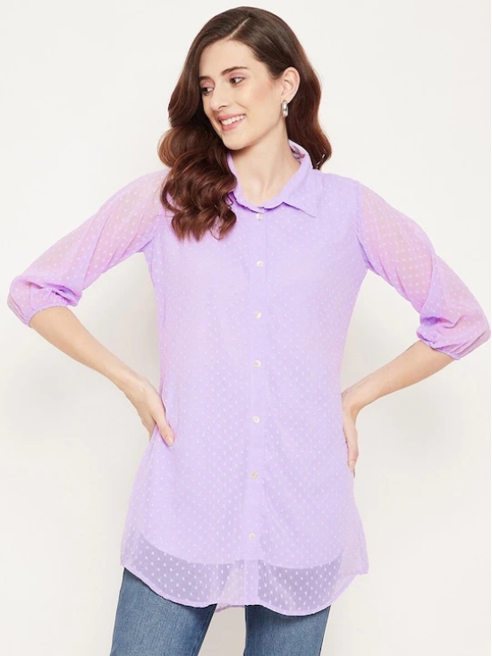 Mauve Shirt Collar Tunic