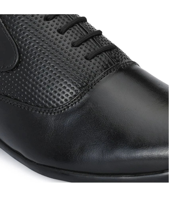 Leeport - Black Mens Derby Formal Shoes - None