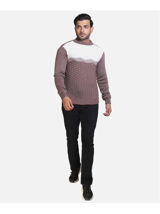 HeteShe Cotton Round Neck Mens Full Sleeves Pullover Sweater - Dark Grey ( Pack of 1 ) - None