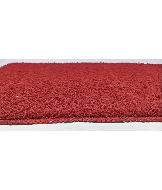 Abhikram Red Single Door Mat - ( 60 X 40 ) - Red