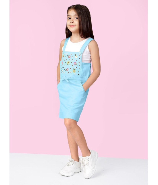 Naughty Ninos Blue Cotton Girls A-line Dress ( Pack of 1 ) - None