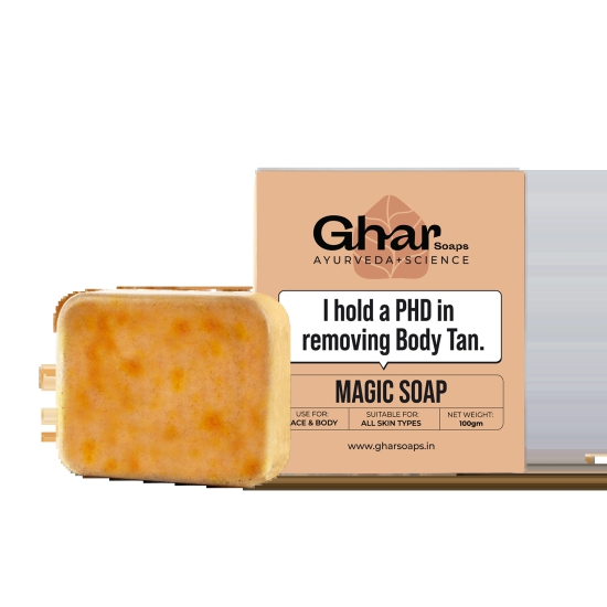 Magic Soap (Sandal Wood and Saffron Soap)-1 x Pack ( 1 Soap )