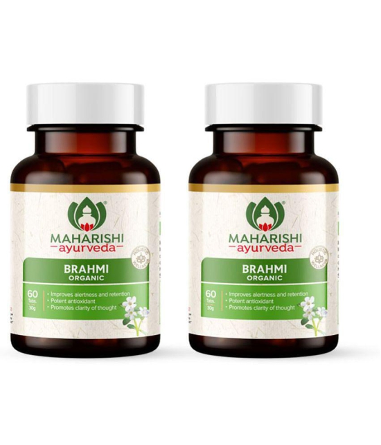 Maharishi Ayurveda Organic Brahmi Tablet (60 tab) pack of 2