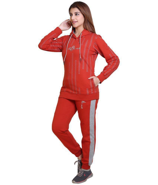 Wild West Brown Fleece Printed Tracksuit - Pack of 1 - None