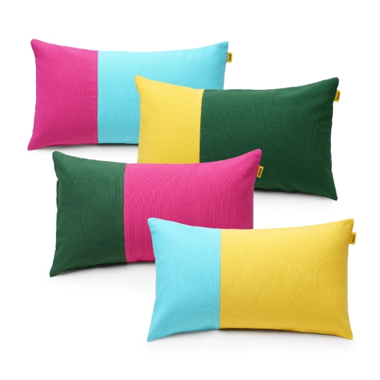 Two Tone Lumbar Cushion Cover | SET OF 4