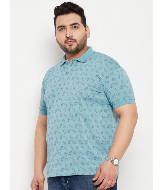 MXN - Aqua Cotton Blend Regular Fit Mens Polo T Shirt ( Pack of 1 ) - None