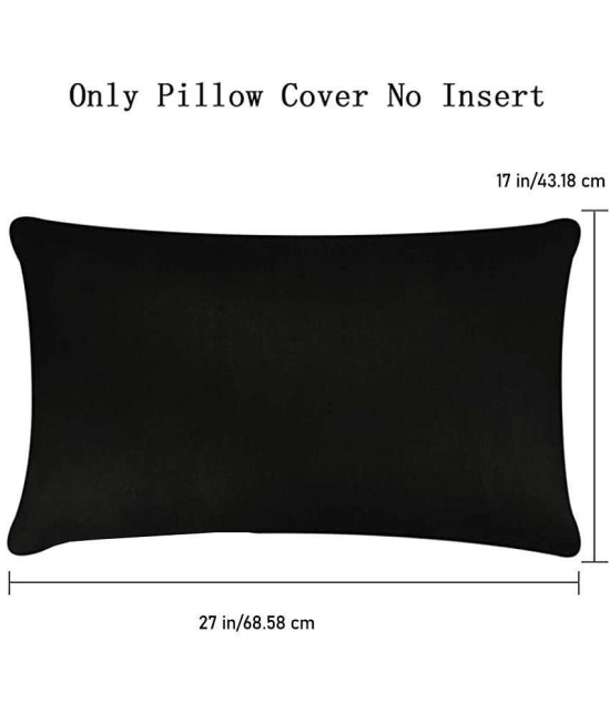 PINDIA Pack of 5 Black Pillow Cover - Black