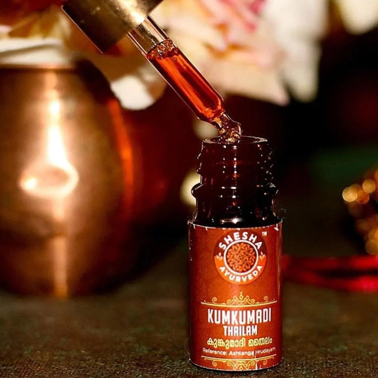 Kumkumadi Thailam Skin Brightening, Tan Removal & Anti-Ageing Night Face Oil-5ML