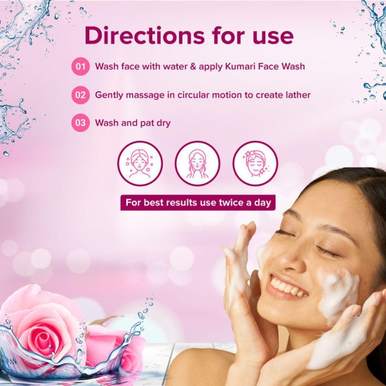 Rose Face Wash - For Toned & Glowing Skin, 60ml