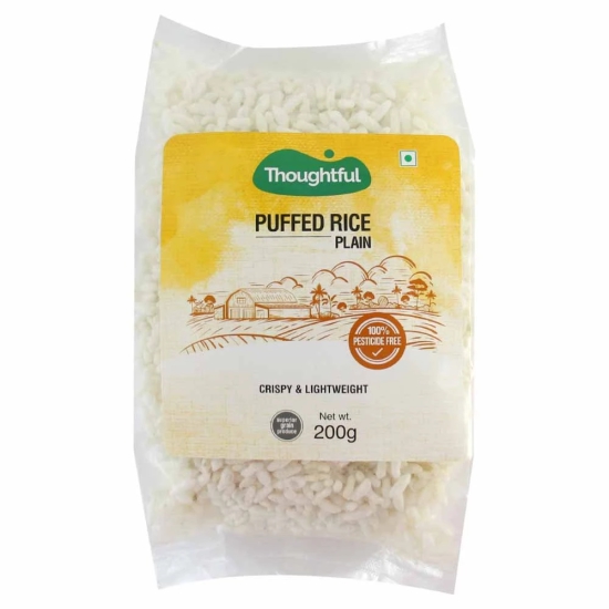 Thoughtful Pesticide-Free Puffed Rice Plain, 200 Gm