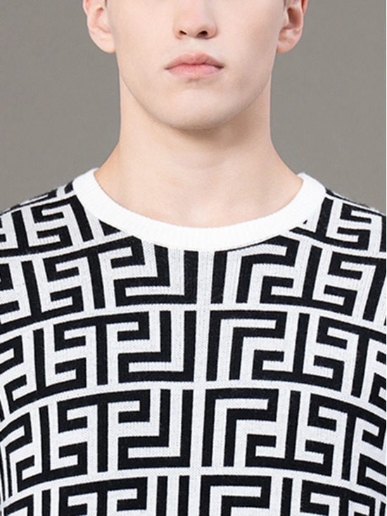 RedTape Round Neck Pattern Sweater for Men | Ultimate Comfort