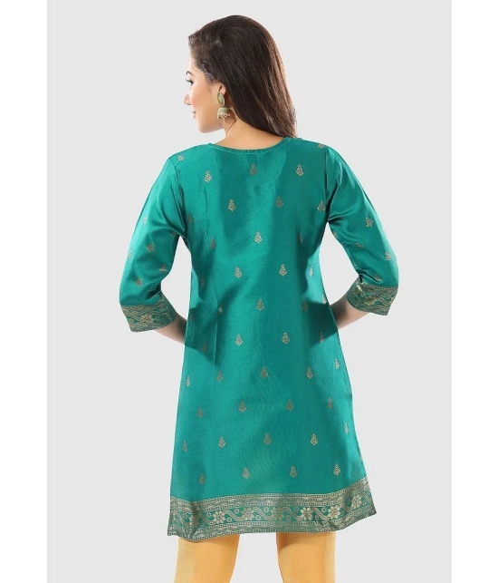 Meher Impex - Sea Green Art Silk Womens A-line Kurti ( Pack of 1 ) - None