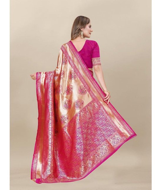 Gazal Fashions - Multicolour Banarasi Silk Saree With Blouse Piece ( Pack of 1 ) - Multicolour