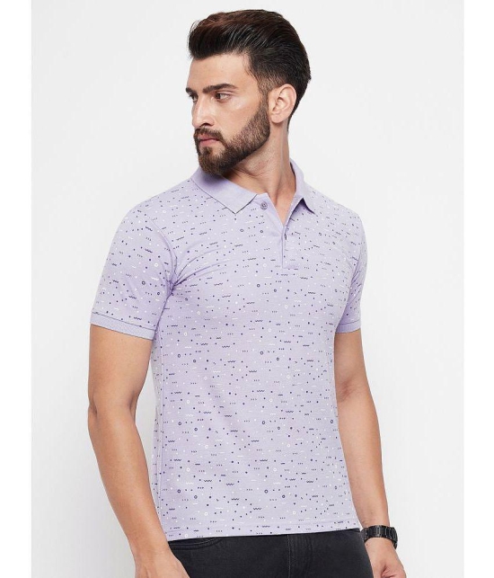 MXN - Lavender Cotton Blend Regular Fit Men's Polo T Shirt ( Pack of 1 ) - None