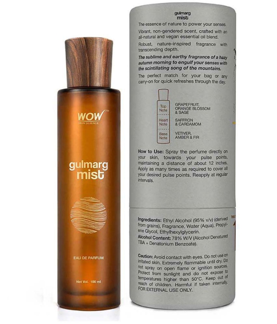 WOW Skin Science Eau De Parfum Gulmarg Mist - Sublime And Earthy All Day Fragrance - Long Lasting & Unisex Perfume