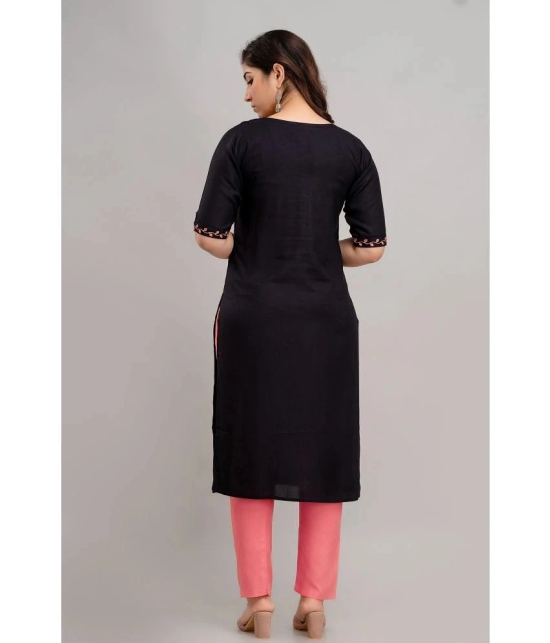 Kapadia - Black Rayon Womens Straight Kurti ( Pack of 1 ) - None