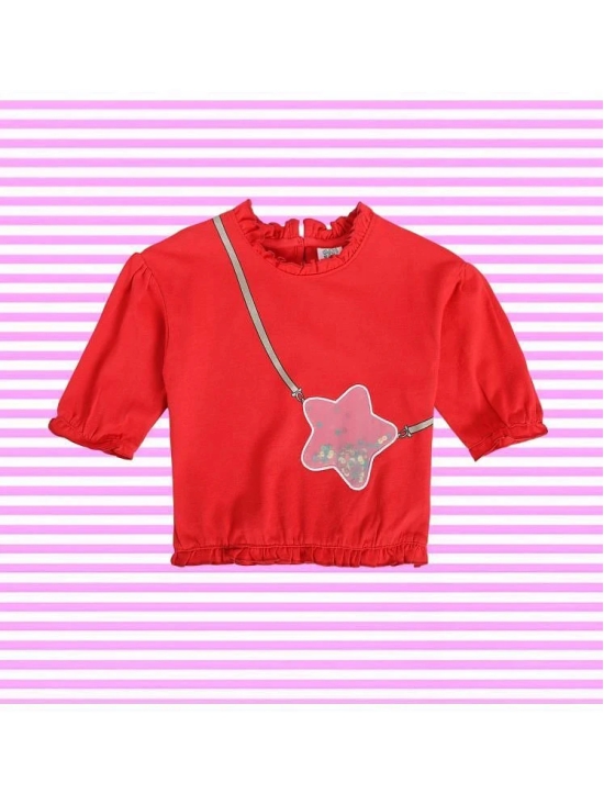 MINI KLUB Pack of 1 Baby Girls Cotton Top ( Red ) - None