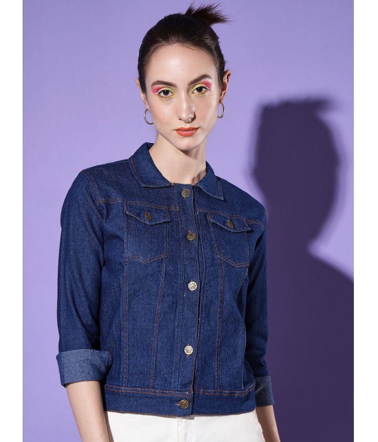 BuyNewTrend - Denim Navy Jackets Pack of 1 - None