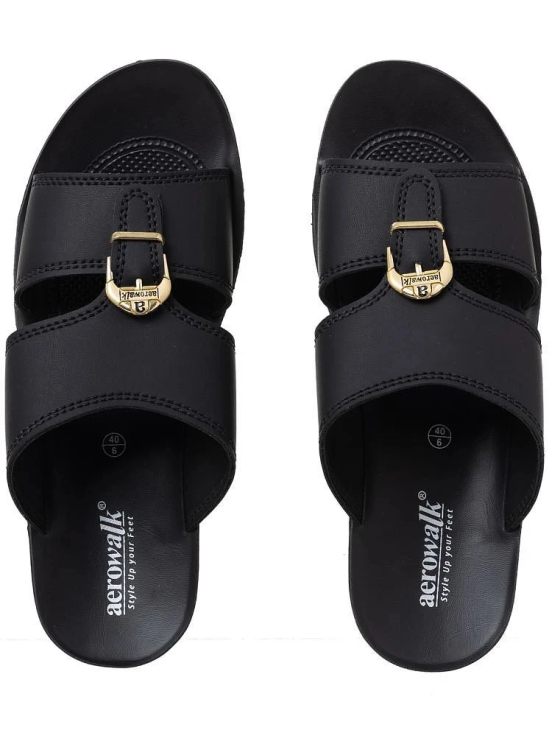 Aerowalk Black Mens Daily Slipper - None