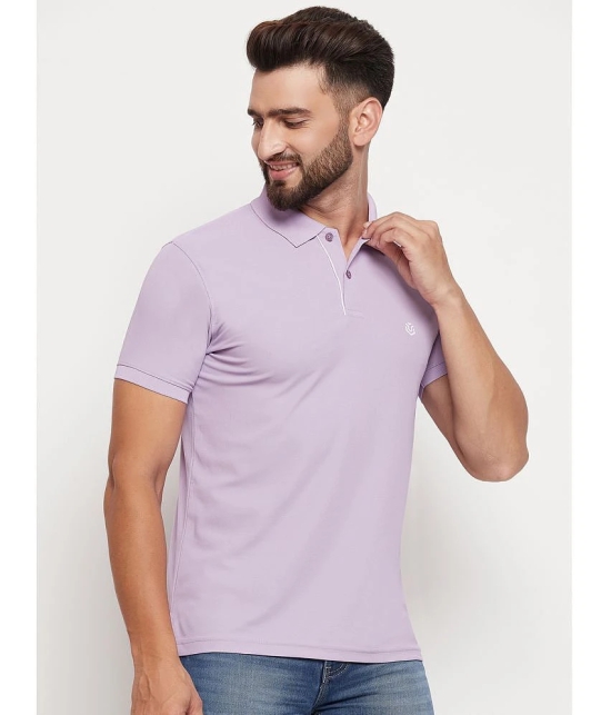 UNIBERRY Cotton Regular Fit Solid Half Sleeves Mens Polo T Shirt - Lavender ( Pack of 1 ) - None