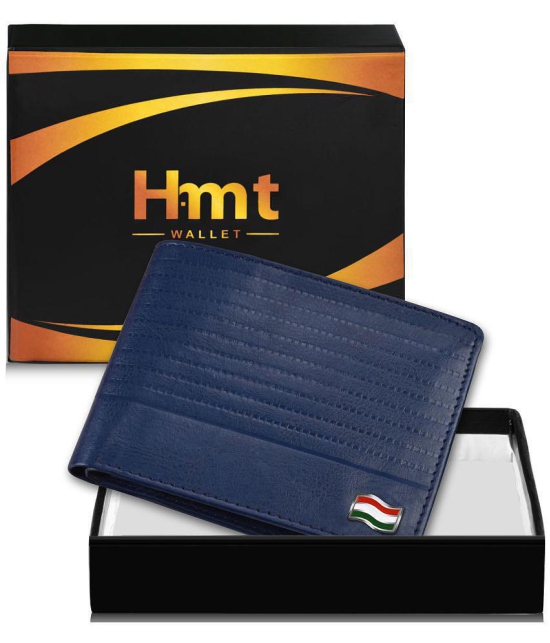 HAMT Leather Blue Casual Regular Wallet - Blue