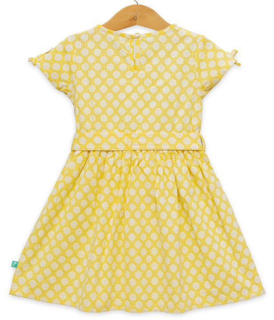 Juscubs - Yellow Cotton Girls Frock ( Pack of 1 ) - None