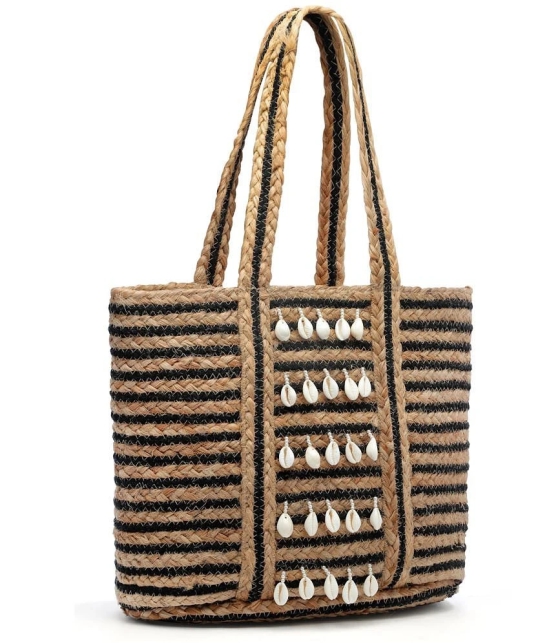 Anekaant Beige Jute Tote Bag - Beige