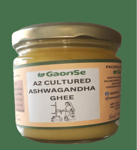 GAONSE A2 CULTURED ASHWAGANDHA GHEE 250 GM