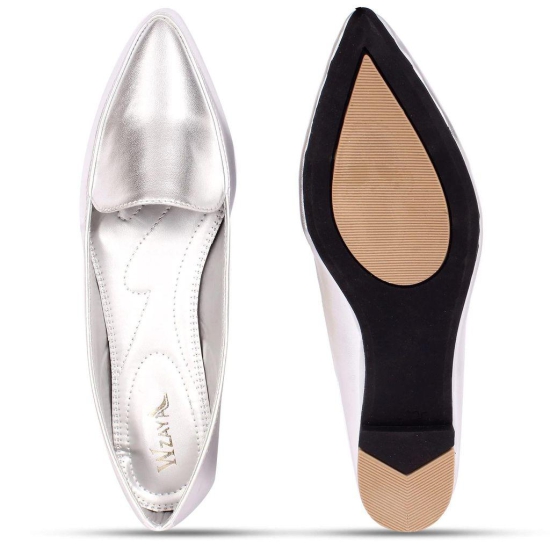 Women Ballerina Shoes Silver