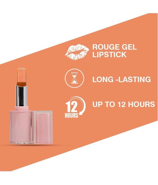 Seven Seas Long Lasting | Smooth Texture | Glass Finish | Rouge Gel Lipstick (Orange 2.8g)