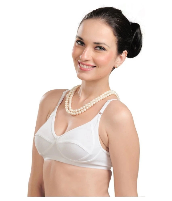 Madam Cotton T-Shirt Bra - White Single - 34B