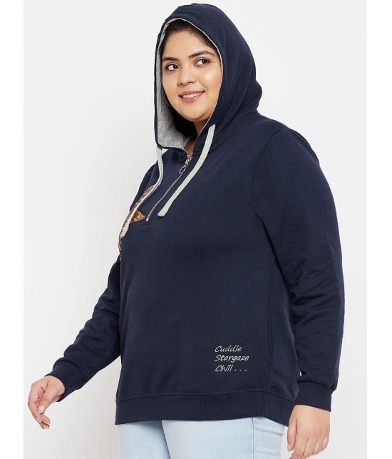 AUSTIVO Cotton Navy Zippered Sweatshirt - None