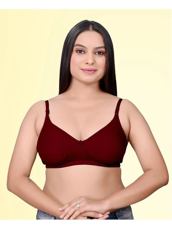 HAYA Pack of 2 Cotton Non Padded Womens Everyday Bra ( Multicolor ) Pushup D706 - None