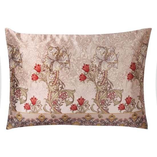 Vine Crushed Velvet Cushion Cover (Colour: Bronze Size: 12 inch x 18 inch (30cm X 45cm))