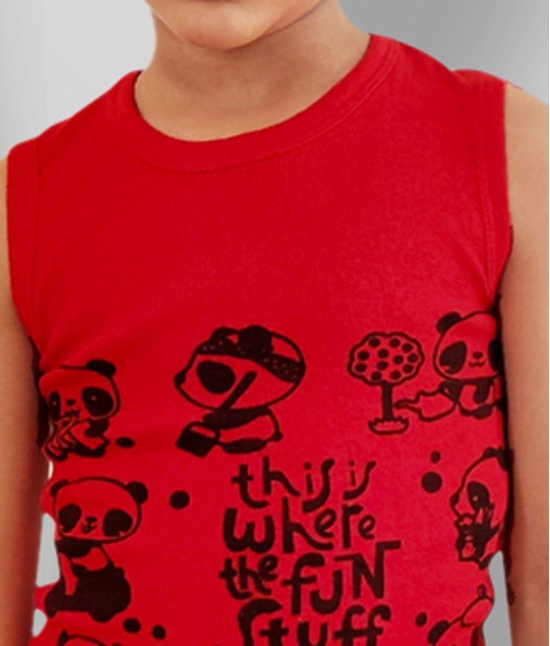 HAP Boys Multicolor Printed Vest | Tank top |Sleeveless Tshirt - Pack of 3  /Any Colour - None