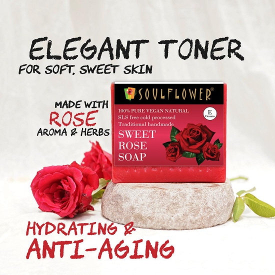 Sweet Rose Natural Soap for Soft & Supple Skin