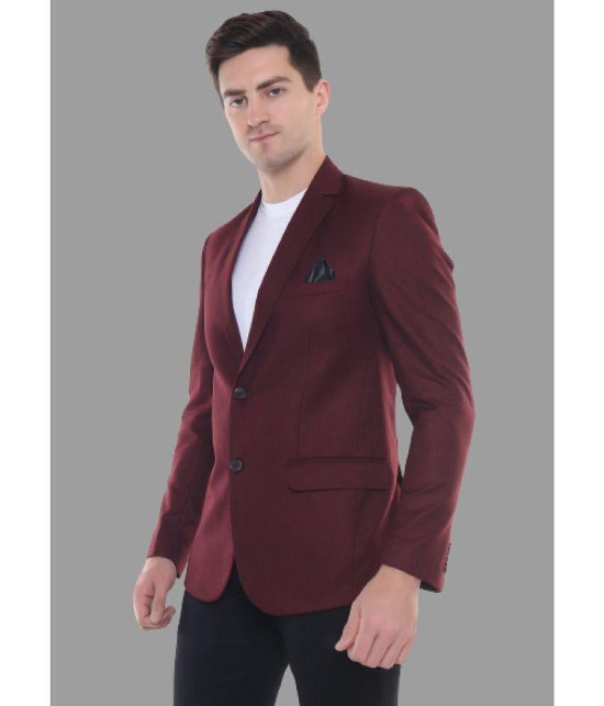 DKGF Fashion - Maroon Polyester Regular Fit Mens Blazer ( Pack of 1 ) - None