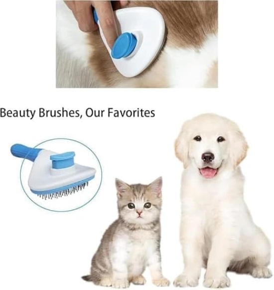 KIT & CO Cat Brush Dog Grooming Brush, Pet Hair Cleaner Brush| Soft Massage Comb Slicker Dogs Accessories for Shedding Removing Cleaning Short Long Haired Cats Kitten Puppy Rabbit