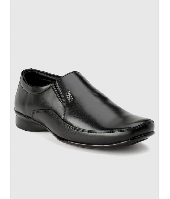 Action Black Mens Slip On Formal Shoes - None