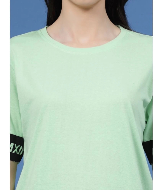 Rigo - Mint Green Cotton Loose Fit Womens T-Shirt ( Pack of 1 ) - None