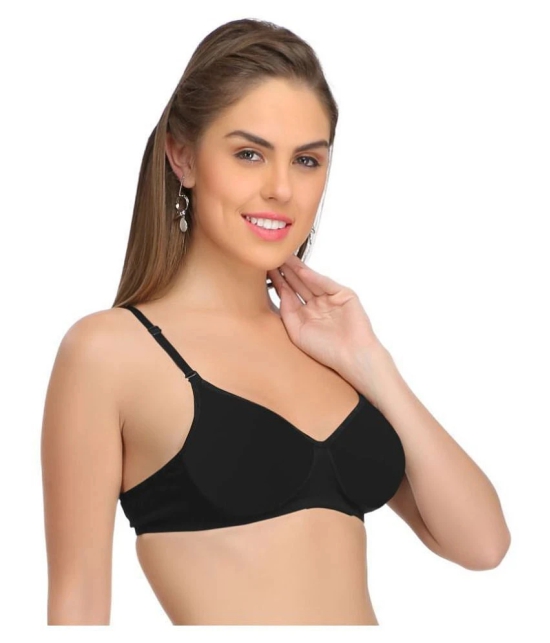 Selfcare Cotton T-Shirt Bra - Black - 36B