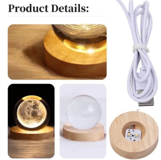 3D Crystal Ball Solar System LED