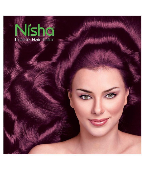 Nisha Cream Hair Color 100% Grey Coverage Permanent Hair Color Golden Blonde and Wine Burgundy 150 mL Pack of 2