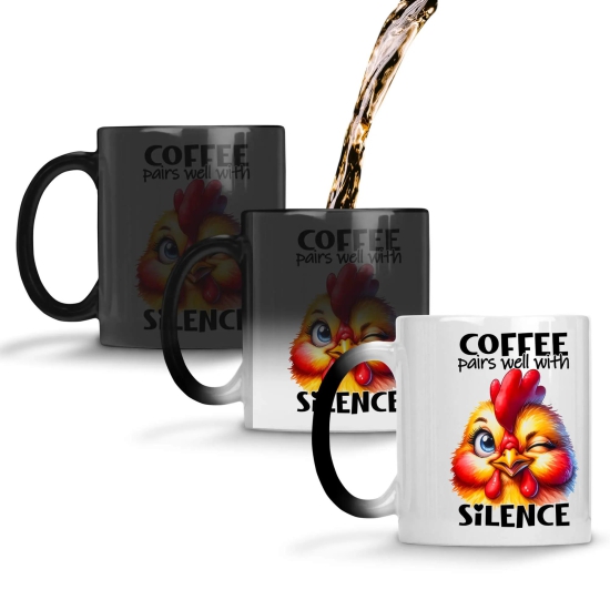 Coffee Pairs Well With Silence Coffee Mug-Magic
