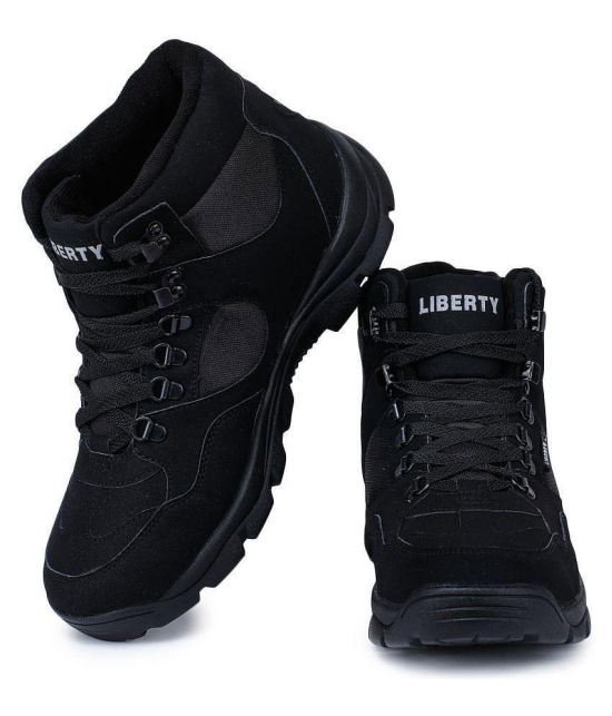 Liberty High Ankle Black Safety Shoes - 9