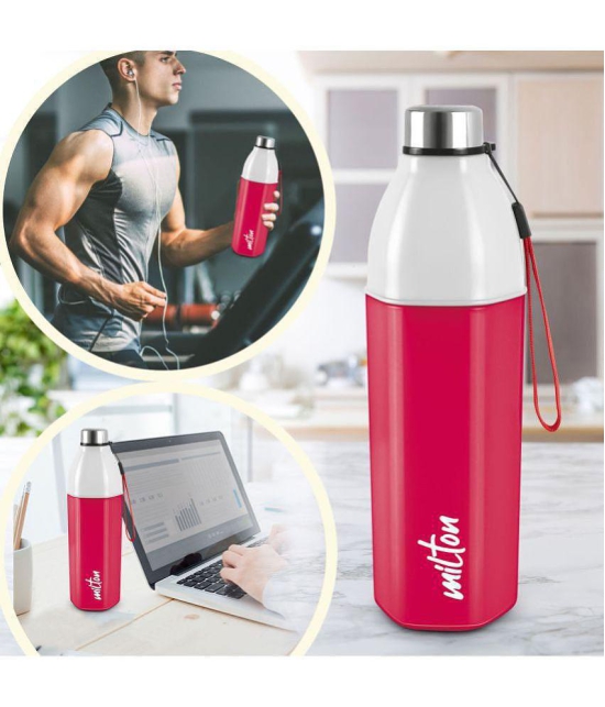 Milton Kool Hexone 600 Insulated Water Bottle, 465 ml, Red - Red