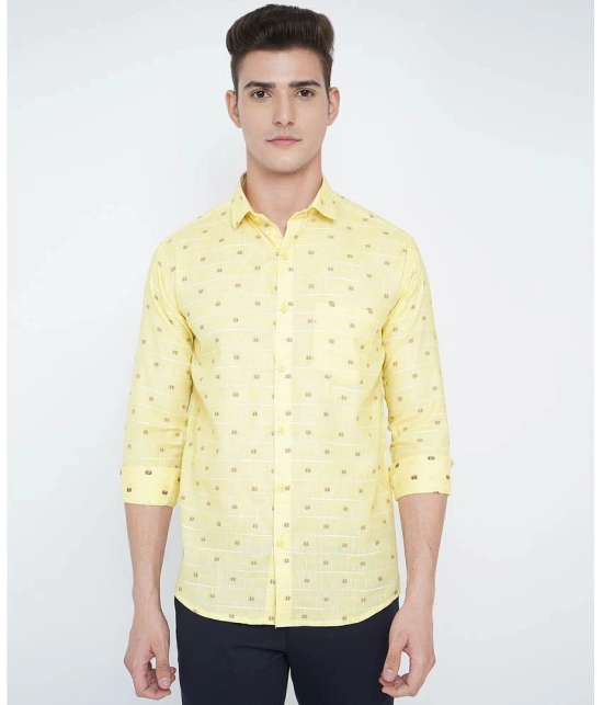 VERTUSY - Yellow 100% Cotton Regular Fit Mens Casual Shirt ( Pack of 1 ) - None