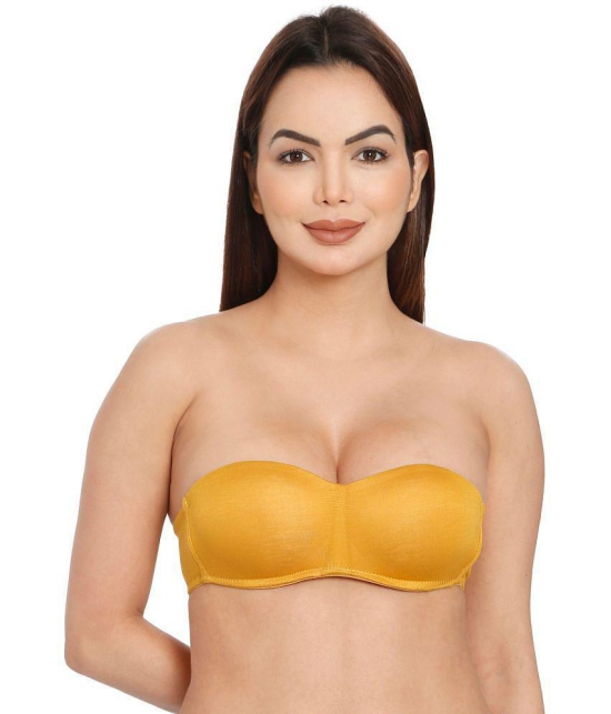 ILRASO - Mustard Polyester Lightly Padded Women's Balconette Bra ( Pack of 1 ) - None